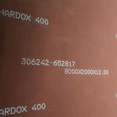 हार्डॉक्स क्लास 400 स्टील प्लेट 6.0 * 2000 * 6000 मिमी ड्रिलिंग एआर 400 स्टील प्लेट