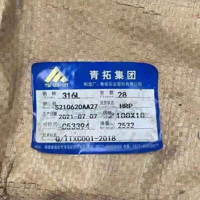 Astm A276 ग्रेड Aisi316l Sus316l स्टेनलेस स्टील कोण पट्टी 80*80*8mm 6M लंबाई