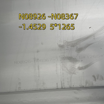 N08926 N08367 DIN1.4529 स्टेनलेस स्टील प्लेट 5*1265*6000mm NO.1 AL-6XN Incoloy मिश्र धातु 25-6Mo