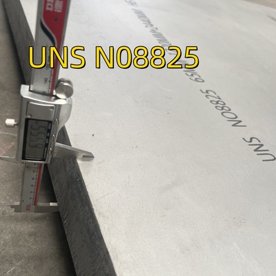 प्लेट का आकारः 4×8×10 मिमी मोटी सामग्री ग्रेड Inconel 825 मिश्र धातु स्टील प्लेट