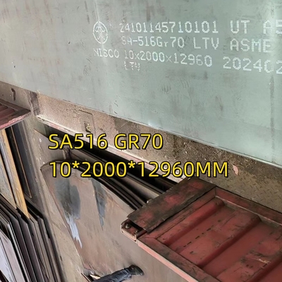 कार्बन स्टील ASTM A-516 Gr 70 प्लेट (6 FT चौड़ाई X 40 FT लंबाई) मोटाई 3/8 IN EN10204 3.1 Cert के अनुसार