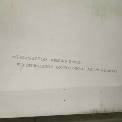1500*6000 मिमी लंबाई S32750 2507 सुपर डुप्लेक्स स्टील प्लेट DIN1.4410 स्टेनलेस स्टील प्लेट