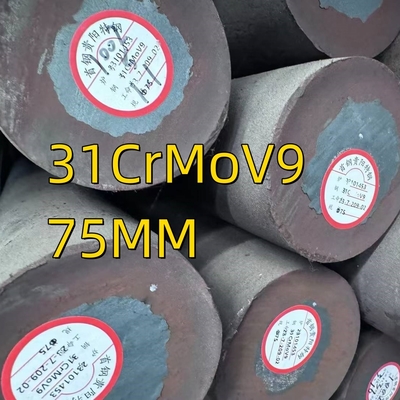 नाइट्राइडिंग स्टील डीआईएन 1.8519 / 31CrMoV9 पिस्टन रॉड के लिए मिश्र धातु स्टील फोल्डेड बार काले और उज्ज्वल सतह
