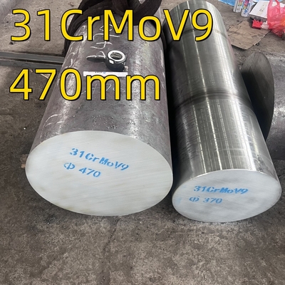 नाइट्राइडिंग स्टील राउंड बार डी 470 मिमी सामग्री 1.8519 31crmov9 Qt फोल्डेड स्टील सॉइल रॉड
