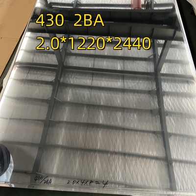 स्टेनलेस स्टील शीट 304 BA दर्पण सतह DIN1.4301 धातु शीट 0.6mm 1220*2440mm