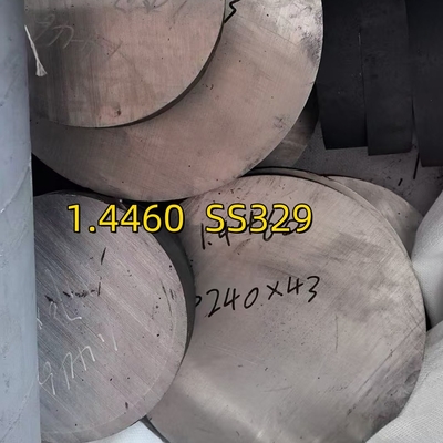 AISI 329 1.446 / S32900 स्टेनलेस स्टील गोल पट्टी कठोरता 275 ¥ 325 HB कच्चे OD 108 तक मशीनीकृत