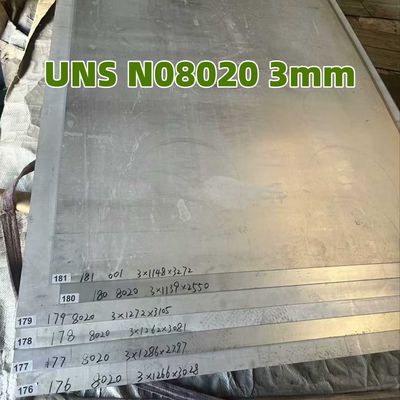 High-Temperature ASTM B463 UNS N08020 20Cb3 Alloy 20#  Nickel Alloy Steel Plate 3.0mm