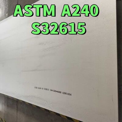 ASTM A240 UNS S32615 गर्म लुढ़का हुआ स्टेनलेस स्टील प्लेट 10*1500*6000mm NO 1 सतह
