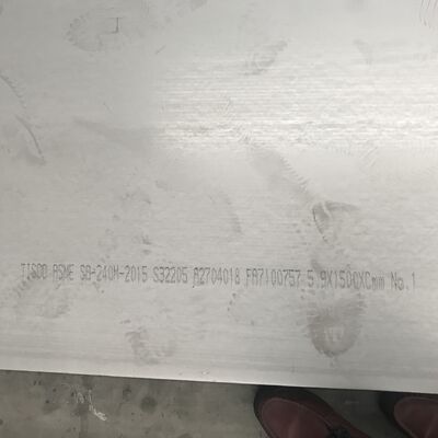 डुप्लेक्स 2205 S31803 S32205 स्टेनलेस स्टील प्लेट्स DSS हॉट रोल्ड 6*2000*6000mm