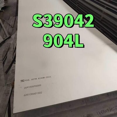 AISI 904L 20mmx4ftx8ft इनॉक्स UNS N08904 1.4539 S39042 हॉट रोल्ड स्टेनलेस स्टील प्लेट